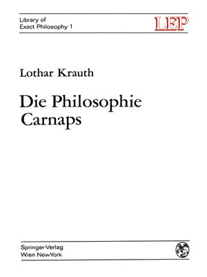 cover image of Die Philosophie Carnaps